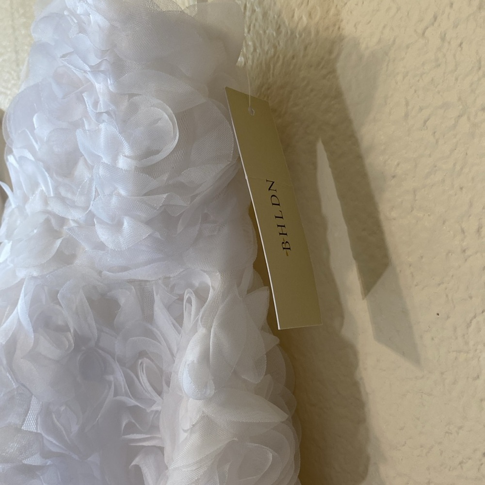 ANTHROPOLOGY BHLDN V-NECK TULLE ROSETTE MINI DRESS - Picture 10 of 11